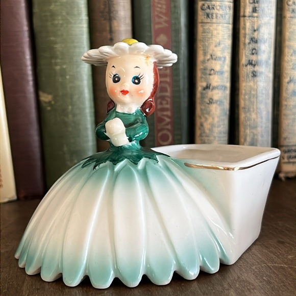 RARE Napco 1956 Daisy Girl S1702C w Label Green Yellow - Picture 3 of 16